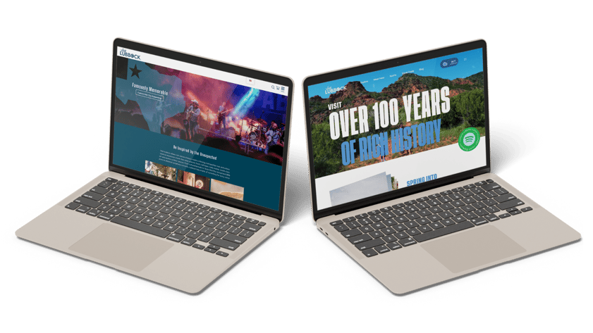 Before and After of Visit Lubbock Website 